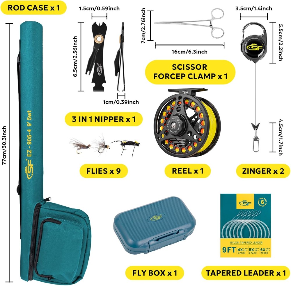 Fly Fishing Rod Combo Starter  - Fly Reel 评论和价格