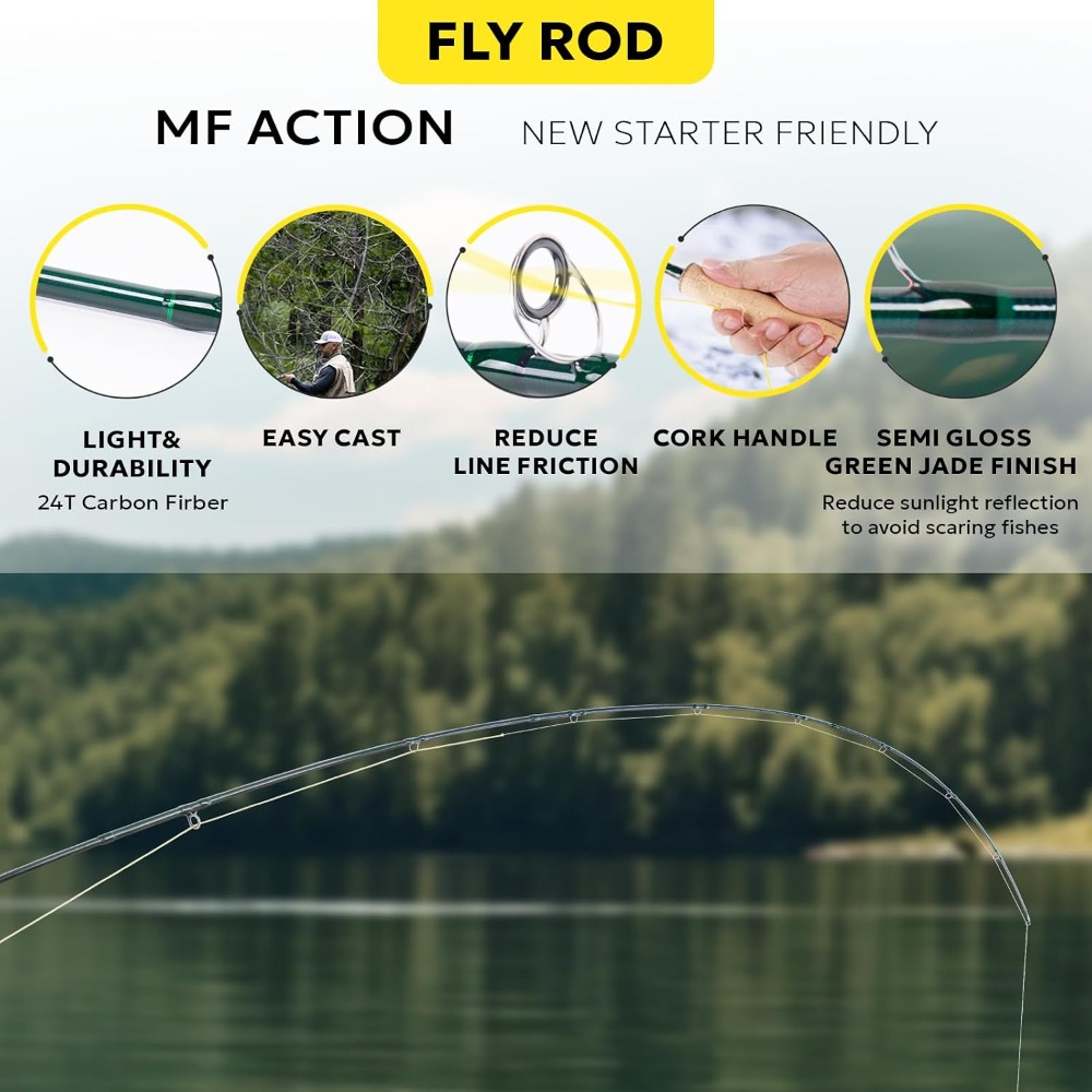 Fly Fishing Rod Combo Starter  - Fly Reel 评论和价格