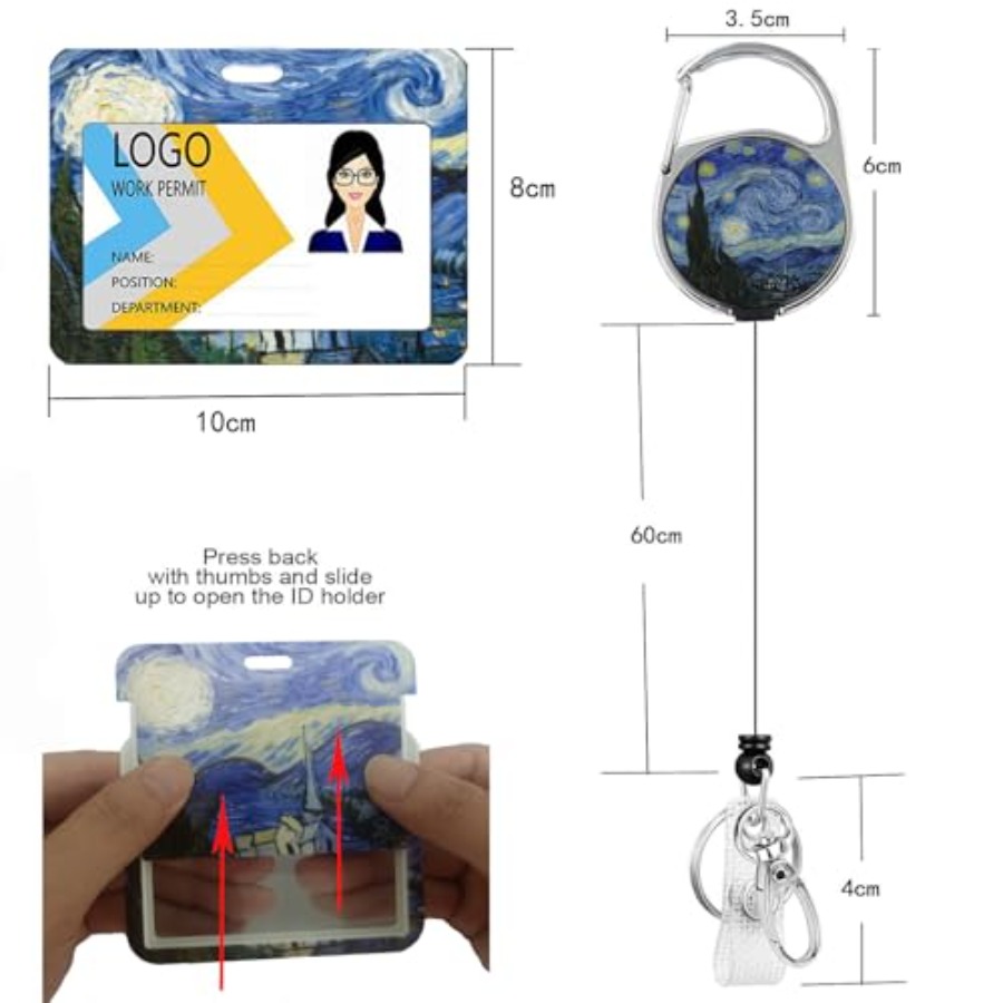 2 Pack ID Badge Holder with Re - Reel Oil 评论和价格