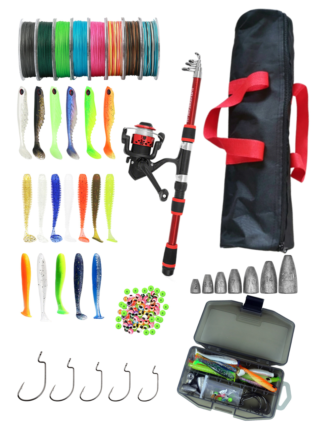 Fishing Rod Reel Combos Collap - Reel Bag 评论和价格