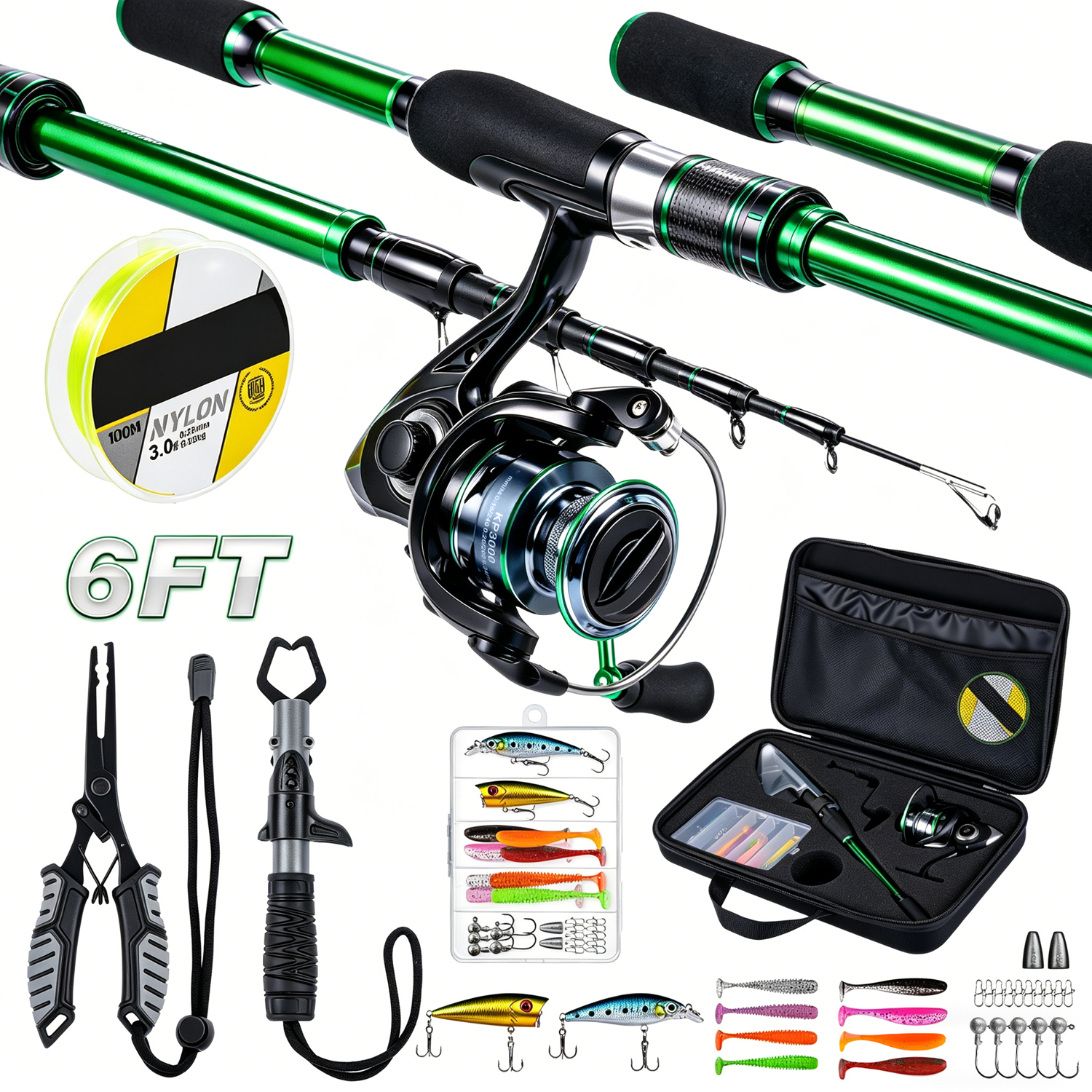 Graphite Telescopic Fishing Ro - Reel Bag 评论和价格